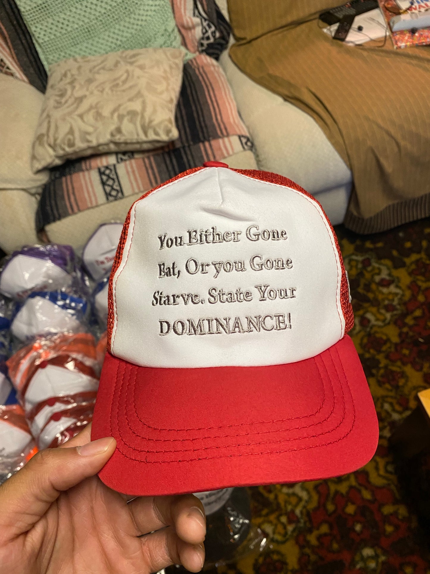 “Eat or Starve” Trucker Hats
